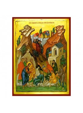 Σετ των 2 Εικόνα Ορθοδοξίας με περίγραμμα χρυσό σε ξύλο Φλαμουρίας  με  βάση Εικόνα Χριστός Ιωμένος τα ποικίλα πάθη των νοσημάτων Χειροποίητη Ελληνορθόδοξη , Κρεμαστή πλάκα βυζαντινής τέχνης, χριστιανική τέχνη Διάσταση 10x7 cm (3,9 x 2,8 ίντσες) INTRAEK-6