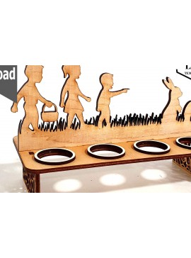 Intra απο ξύλο plywood 3mm-4mm πάχος - Πασχαλινή θήκη για 8 αυγά με Δίασταση 30x20 cm INTRAFABR-92829219