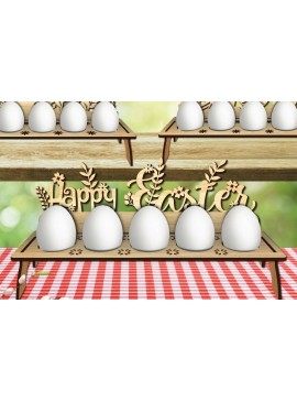 Σετ των 2 Intra απο ξύλο plywood 3mm-4mm πάχος - Θήκη Πασχαλινών Αυγών  |  Δίασταση 15x15 cm INTRAFABR-65032069