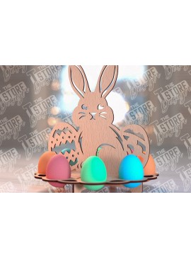 Σετ των 2 Intra απο ξύλο plywood 3mm-4mm πάχος - Πάσχα Αυγά Στάση | Αυγά Stand Κόψτε με λέιζερ Δίασταση 15x15 cm INTRAFABR-91497134