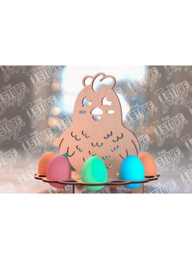 Σετ των 2 Intra απο ξύλο plywood 3mm-4mm πάχος - Πάσχα Αυγά Στάση | Αυγά Stand Κόψτε με λέιζερ Δίασταση 15x15 cm INTRAFABR-91497218