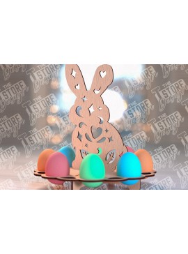 Σετ των 2 Intra απο ξύλο plywood 3mm-4mm πάχος - Πάσχα Αυγά Στάση | Αυγά Stand Κόψτε με λέιζερ Δίασταση 15x15 cm INTRAFABR-91497282