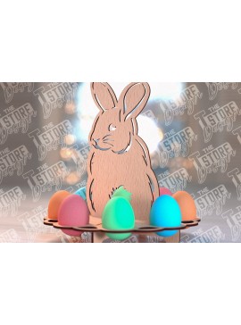 Σετ των 2 Intra απο ξύλο plywood 3mm-4mm πάχος - Πάσχα Αυγά Στάση | Αυγά Stand Κόψτε με λέιζερ Δίασταση 15x15 cm INTRAFABR-91497110