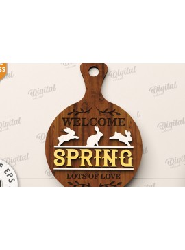 Σετ των 2 Intra απο ξύλο plywood 3mm-4mm πάχος - σανίδα κοπής Πασχαλινής φάρμας Δίασταση 15x15 cm INTRAFABR-115745668