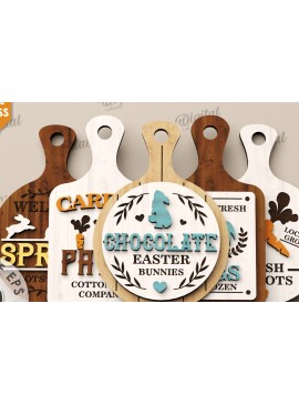 Σετ των 2 Intra απο ξύλο plywood 3mm-4mm πάχος - Πακέτα κοπής Πασχαλινής Φάρμας Δέσμη λέιζερ Δίασταση 15x15 cm INTRAFABR-115747990