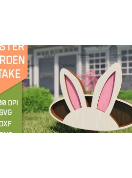 Σετ των 2 Intra απο ξύλο plywood 3mm-4mm πάχος - Πασχαλινό πάσσαλο LaserCut. Μπάνι  Δίασταση 15x15 cm INTRAFABR-91425370