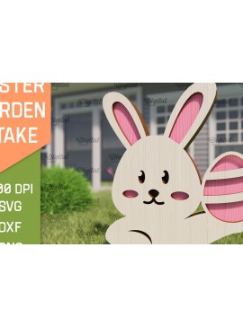 Σετ των 2 Intra απο ξύλο plywood 3mm-4mm πάχος - Πασχαλινό πάσσαλο LaserCut. Μπάνι  Δίασταση 15x15 cm INTRAFABR-91424858