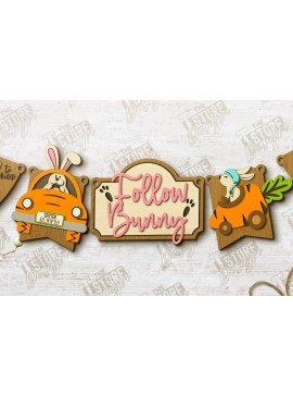 Σετ των 3 Intra απο ξύλο plywood 3mm-4mm πάχος - Πασχαλινή γιρλάντα | Πασχαλινό Πανό | Διακοπές Δίασταση 15x15 cm INTRAFABR-117480387