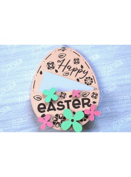 Σετ των 2 Intra απο ξύλο plywood 3mm-4mm πάχος - Θήκη Πασχαλινής Δωροκάρτας Laser Cut | CNC Δίασταση 15x15 cm INTRAFABR-88358285