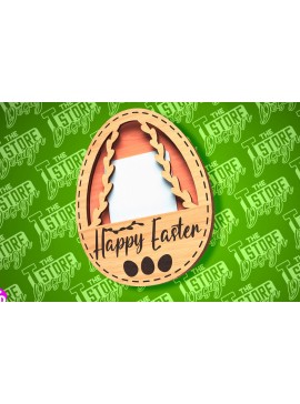 Σετ των 2 Intra απο ξύλο plywood 3mm-4mm πάχος - Θήκη Πασχαλινής Δωροκάρτας Laser Cut | CNC Δίασταση 15x15 cm INTRAFABR-89113637