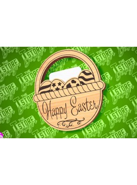 Σετ των 3 Intra απο ξύλο plywood 3mm-4mm πάχος - Θήκη Πασχαλινής Δωροκάρτας Laser Cut | CNC Δίασταση 15x15 cm INTRAFABR-89113638