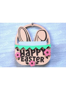 Σετ των 2 Intra απο ξύλο plywood 3mm-4mm πάχος - Θήκη Πασχαλινής Δωροκάρτας Laser Cut | CNC Δίασταση 15x15 cm INTRAFABR-88358234