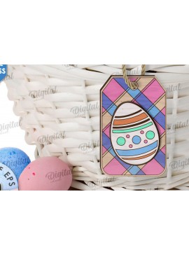 Σετ των 3 Intra απο ξύλο plywood 3mm-4mm πάχος - Ετικέτα δώρου Πάσχα LaserCut. Ετικέτα καλαθιού  Δίασταση 15x15 cm INTRAFABR-118155879