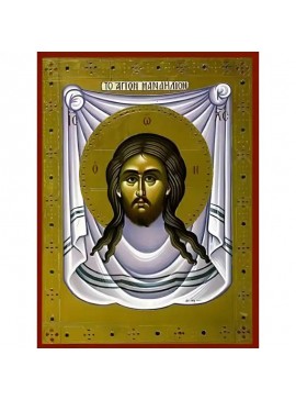 Σετ των 2 Εικόνα Ορθοδοξίας με περίγραμμα χρυσό σε ξύλο Φλαμουρίας  με  βάση Εικόνα Το Άγιον Μανδήλιον Χειροποίητη Ελληνορθόδοξη , Κρεμαστή πλάκα βυζαντινής τέχνης, χριστιανική τέχνη Διάσταση 10x7 cm (3,9 x 2,8 ίντσες) INTRAEK-670904