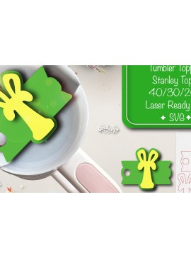 Σετ των 2 Intra απο ξύλο plywood 3mm-4mm πάχος - Πάσχα Glowforge Stanley Topper  Δίασταση 15x15 cm INTRAFABR-92833709