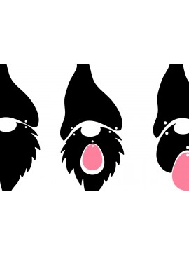 Σετ των 3 Intra απο ξύλο plywood 3mm-4mm πάχος - Πασχαλινά σκουλαρίκια Gnome Δίασταση 3x3 cm INTRAFABR-62458041