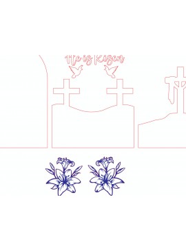 Σετ των 2 Intra απο ξύλο plywood 3mm-4mm πάχος - Πασχαλινή εορταστική διακόσμηση  Δίασταση 20x20 cm INTRAFABR-116536607