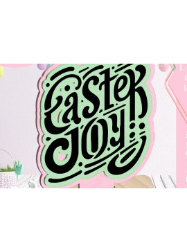 Σετ των 3 Intra απο ξύλο plywood 3mm-4mm πάχος - Easter Joy Spring Στολίδι Laser Cut  Δίασταση 6x6 cm INTRAFABR-115552197