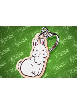 Σετ των 3 Intra απο ξύλο plywood 3mm-4mm πάχος - Πασχαλινό Σχέδιο Μπρελόκ | Λαγουδάκι του Πάσχα Δίασταση 4x4 cm INTRAFABR-87665475