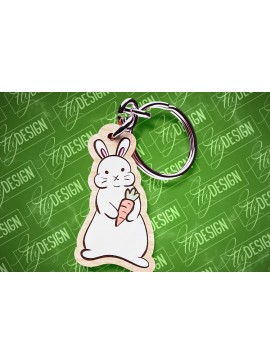 Σετ των 3 Intra απο ξύλο plywood 3mm-4mm πάχος - Πασχαλινό Σχέδιο Μπρελόκ | Λαγουδάκι του Πάσχα Δίασταση 4x4 cm INTRAFABR-87665516