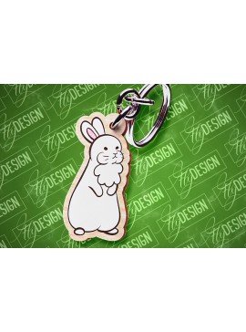 Σετ των 3 Intra απο ξύλο plywood 3mm-4mm πάχος - Πασχαλινό Σχέδιο Μπρελόκ | Λαγουδάκι του Πάσχα Δίασταση 4x4 cm INTRAFABR-87665580