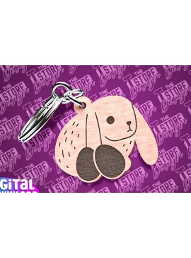 Σετ των 3 Intra απο ξύλο plywood 3mm-4mm πάχος - Πασχαλινό Σχέδιο Μπρελόκ | Λαγουδάκι του Πάσχα Δίασταση 4x4 cm INTRAFABR-87662570