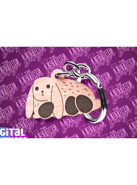 Σετ των 3 Intra απο ξύλο plywood 3mm-4mm πάχος - Πασχαλινό Σχέδιο Μπρελόκ | Λαγουδάκι του Πάσχα Δίασταση 4x4 cm INTRAFABR-87662594