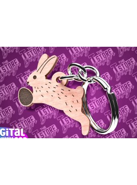 Σετ των 3 Intra απο ξύλο plywood 3mm-4mm πάχος - Πασχαλινό Σχέδιο Μπρελόκ | Λαγουδάκι του Πάσχα Δίασταση 4x4 cm INTRAFABR-87662609