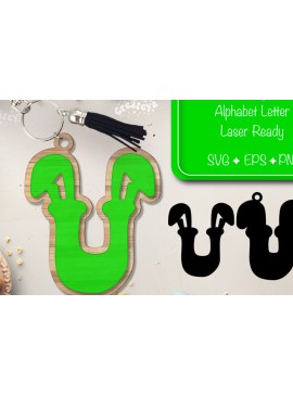 Σετ των 3 Intra απο ξύλο plywood 3mm-4mm πάχος - Πασχαλινό μπρελόκ με λέιζερ Αλφάβητο Δίασταση 4x4 cm INTRAFABR-92837470