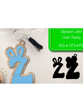 Σετ των 3 Intra απο ξύλο plywood 3mm-4mm πάχος - Πασχαλινό μπρελόκ με λέιζερ Αλφάβητο Δίασταση 4x4 cm INTRAFABR-92837837