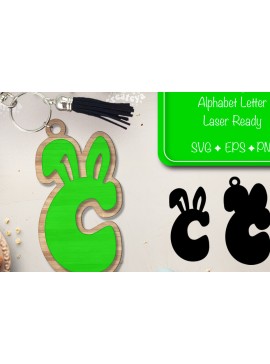 Σετ των 3 Intra απο ξύλο plywood 3mm-4mm πάχος - Πασχαλινό μπρελόκ με λέιζερ Αλφάβητο Δίασταση 4x4 cm INTRAFABR-92836066