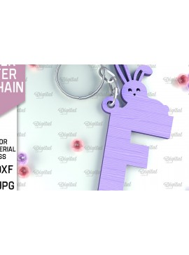 Σετ των 3 Intra απο ξύλο plywood 3mm-4mm πάχος - Πασχαλινό μπρελόκ με λέιζερ. Γράμμα ΣΤ Δίασταση 4x4 cm INTRAFABR-90322080