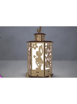 Σετ των 2 Intra απο ξύλο plywood 3mm-4mm πάχος - Πασχαλινό Φανάρι | 3D Φανάρι |Λαμπτήρας Σκιών Δίασταση 15x15 cm INTRAFABR-116215566