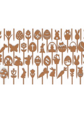 Σετ των 2 Intra απο ξύλο plywood 3mm-4mm πάχος - Πάσχα Laser Cut Bundle Cake Topper Δίασταση 20x20 cm INTRAFABR-119064626