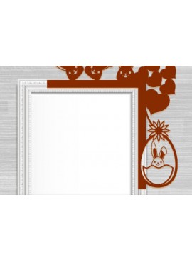 Σετ των 2 Intra απο ξύλο plywood 3mm-4mm πάχος - Πασχαλινό Laser Cut Door Corner . Δίασταση 15x15 cm INTRAFABR-66078342
