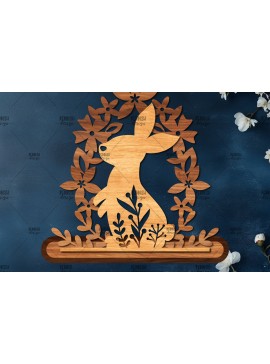 Σετ των 2 Intra απο ξύλο plywood 3mm-4mm πάχος - Πασχαλινή βάση κοπής με λέιζερ  Δίασταση 15x15 cm INTRAFABR-117472987