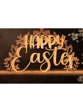 Σετ των 2 Intra απο ξύλο plywood 3mm-4mm πάχος - Πασχαλινή βάση κοπής με λέιζερ  Δίασταση 15x15 cm INTRAFABR-117423031