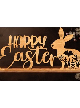 Σετ των 2 Intra απο ξύλο plywood 3mm-4mm πάχος - Πασχαλινή βάση κοπής με λέιζερ  Δίασταση 15x15 cm INTRAFABR-117423112