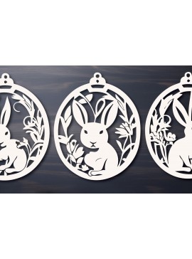 Σετ των 3 Intra απο ξύλο plywood 3mm-4mm πάχος - Πασχαλινό Laser Cut  Bundle Δίασταση 4x4 cm INTRAFABR-89365439