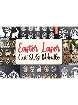 Σετ των 3 Intra απο ξύλο plywood 3mm-4mm πάχος - Πασχαλινό Laser Cut  Mega Bundle Δίασταση 4x4 cm INTRAFABR-89374195