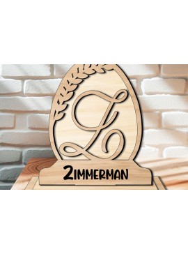Σετ των 2 Intra απο ξύλο plywood 3mm-4mm πάχος - Δώρο Πασχαλινό Laser  Γράμμα Z Αλφάβητο Δίασταση 15x15 cm INTRAFABR-119435166