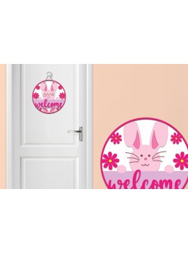 Σετ των 2 Intra απο ξύλο plywood 3mm-4mm πάχος - Πασχαλινή επιγραφή πόρτας 3  Eps Ai Δίασταση 30x20 cm INTRAFABR-26274976