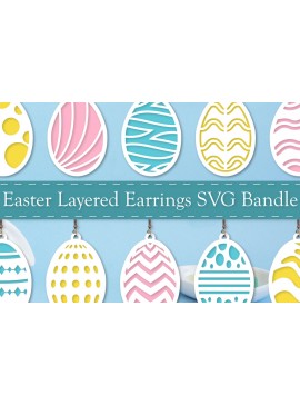 Σετ των 3 Intra απο ξύλο plywood 3mm-4mm πάχος - Πασχαλινά σκουλαρίκια  Πακέτα Δίασταση 3x3 cm INTRAFABR-91503981