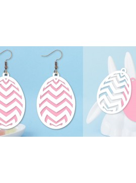 Σετ των 3 Intra απο ξύλο plywood 3mm-4mm πάχος - Πασχαλινά σκουλαρίκια  I Πασχαλινό αυγό Δίασταση 3x3 cm INTRAFABR-91500057