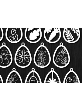 Σετ των 3 Intra απο ξύλο plywood 3mm-4mm πάχος - Πασχαλινό Mega Laser Cut  Bundle Δίασταση 4x4 cm INTRAFABR-116757153