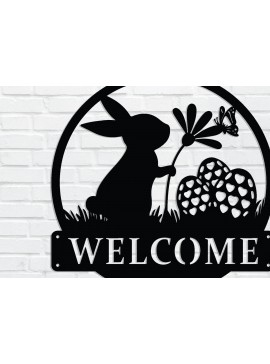 Σετ των 2 Intra απο ξύλο plywood 3mm-4mm πάχος - Πασχαλινή μεταλλική πινακίδα,  κοπής με λέιζερ τοίχου Δίασταση 15x15 cm INTRAFABR-90073699