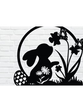 Σετ των 3 Intra απο ξύλο plywood 3mm-4mm πάχος - Πασχαλινή μεταλλική πινακίδα,  κοπής με λέιζερ τοίχου Δίασταση 4x4 cm INTRAFABR-90073308