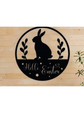 Intra απο ξύλο plywood 3mm-4mm πάχος - Πασχαλινή μεταλλική τέχνη τοίχων, διακόσμηση σπιτιού Δίασταση 40x50 cm INTRAFABR-67016804