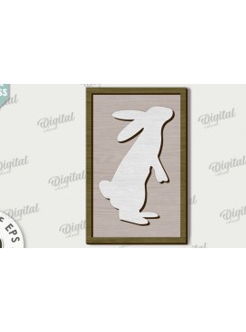 Σετ των 2 Intra απο ξύλο plywood 3mm-4mm πάχος - Πασχαλινή Μίνι πινακίδα . Πασχαλινή διακόσμηση Δίασταση 15x15 cm INTRAFABR-115757636