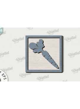 Σετ των 2 Intra απο ξύλο plywood 3mm-4mm πάχος - Πασχαλινή Μίνι πινακίδα . Πασχαλινή διακόσμηση Δίασταση 15x15 cm INTRAFABR-115758616